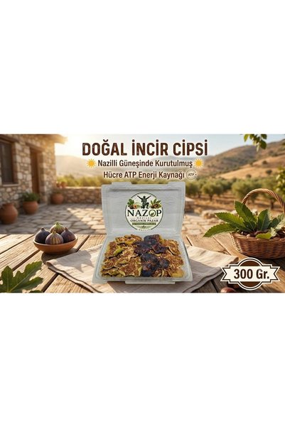 EgedenHerYere Cut Fig Chips 300 Gr. (about 34-35 Pieces) Cell Atp Energy Source of Nazilli