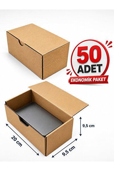 Genel Markalar 9,5 X 20 X 9 CM 50 ADET KİLİTLİ KUTU | E-TİCARET KUTUSU | KARG...