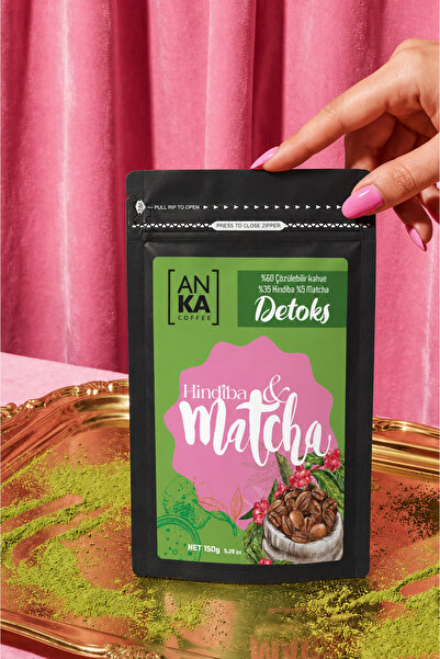 ANKA Coffee Hindiba & Matcha Karışımı Toz İçecek Pratik Kullanım, Bitkisel İç...