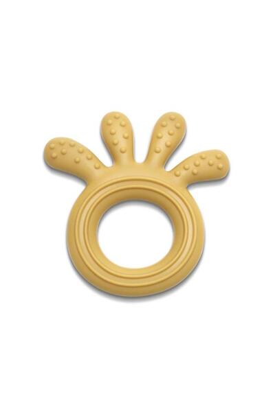 LORELLİ Jucarie de dentitie din silicon, 0 luni+, Octopus, Yellow