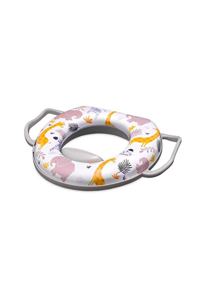 LORELLİ Soft toilet seat reducer, with handles, Animals Grey