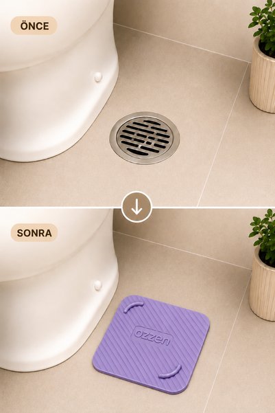 ozzen Lila Kötü Koku Böcek Önleyici Silikon Mat Banyo Mutfak Lavabo Balkon Gider Tıpası Kapağı