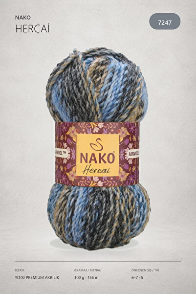 NAKO Hercai Ebruli El Örgü Ipi 7247