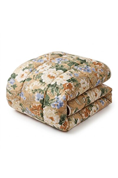 Boema Home Deco Pilota de iarna cu puf si pana de gasca, 200 x 220 cm, Flori ...