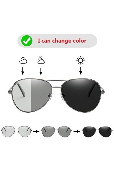 Choice 7750(Night Vision) Luxury Photochromic Pilot Polarized Sunglasses Men ...