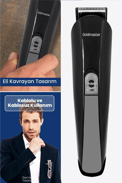 GOLDMASTER Filinta Standlı Kablolu Kablosuz Hızlı Şarj GM-7171 Erkek Bakım Seti ve Tıraş Makinesi