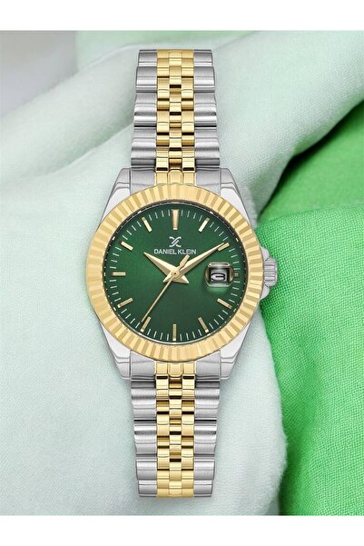 Daniel Klein Sarı Gümüş Retro Mini Rolex Kasa Kadın Kol Saati