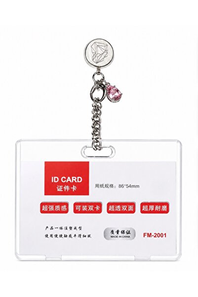 NOOR JEWELLERY ID CARD HOLDER-pink