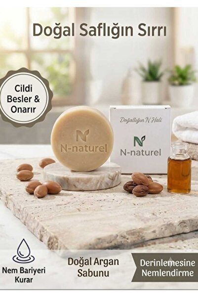 Doğal El Yapımı Argan Sabunu - Yoğun Nemlendirici ve Besleyici 100 gr