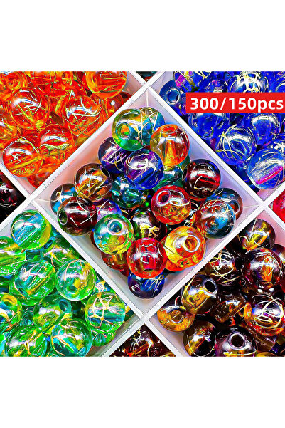 Choice 150 قطعة من الخرز الأكريليكي الملون ثنائي اللون، بألوان مختلطة عشوائية...