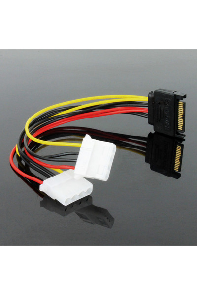 Choice كابل إمداد طاقة للكمبيوتر بطول 0.2 متر من OULLX SATA ذكر إلى IDE مزدوج...