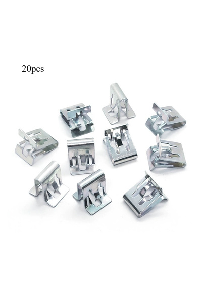 Choice1 20pcs Metal Fastener Clips General Use Door Sill Iron Buckle Dashboar...