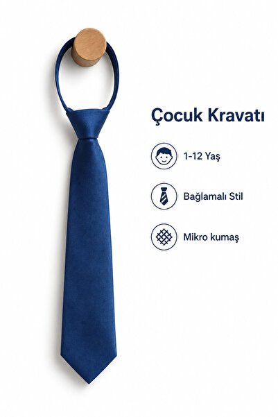 Algitsin O L A Çocuk Kravat Lacivert 1-12 Yaş