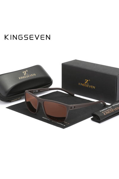 Choice C09 Brown Gradient KINGSEVEN Polarized Sunglasses Women Driving Square...