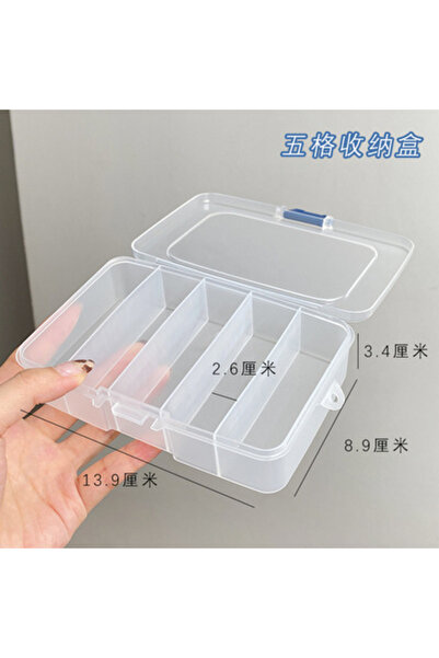 Choice 5 squares 5/6 Grid Compartment Storage Box Transparent Square Earrings...