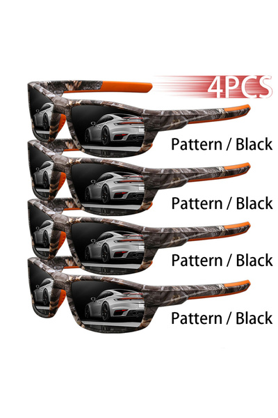 Choice 4PCS(4PatternBlack) 4PCS Fashion Vintage Pattern Fishing Driving Cycli...