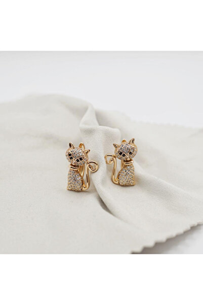 XUPING JEWELRY Cercei Pisică cu Zirconiu Placați cu Aur de 18k
