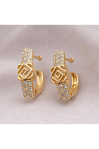 XUPING JEWELRY Cercei placați cu aur și pietre de zirconiu