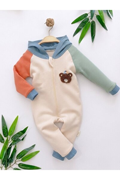 Egelite Baby Boy Hooded Bear Embroidered 6-9-12-18 Months Seasonal Baby Jumps...