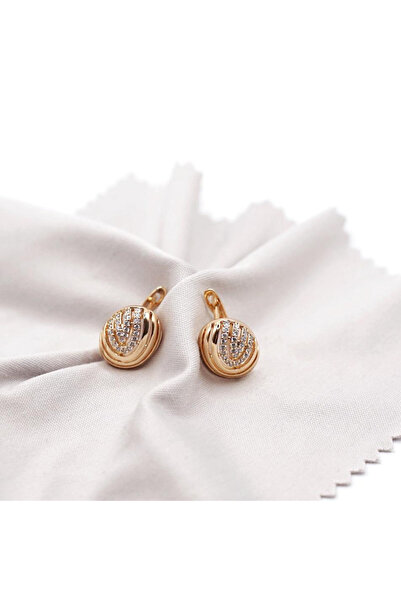 XUPING JEWELRY Cercei placați cu aur de 18k și cristale de zirconiu