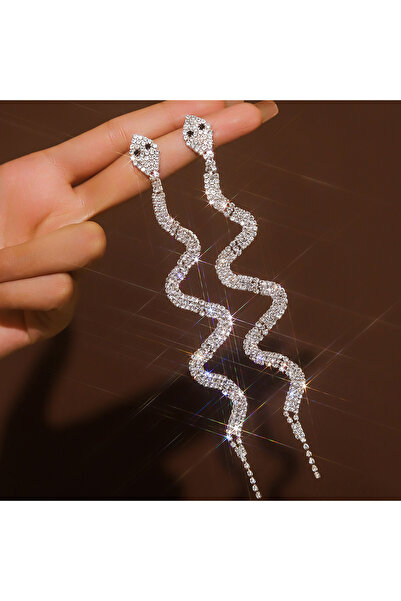 Choice 80102701 2PC Women's Fashion Long Serpentine Earrings Jewelry Accessor...