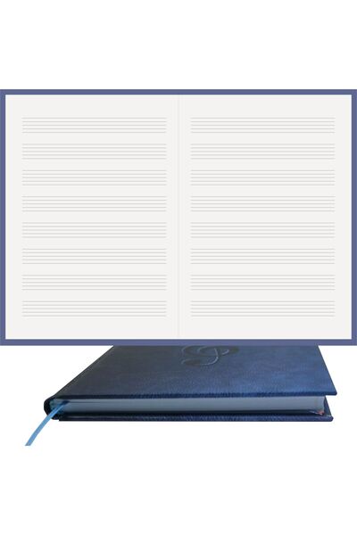 BİDEFTER Music Notepad (Keyless Kc)- 100% Handmade, Hand-Stitched (Thread-Sti...