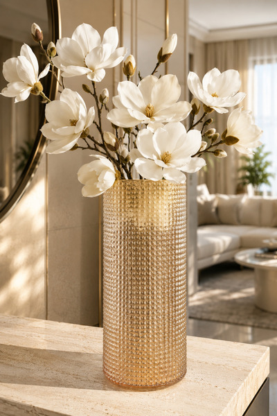 ANGDESİGN Crystal Vase Bal-30Cm •• Home Decoration Trend Vase Luxury Living R...