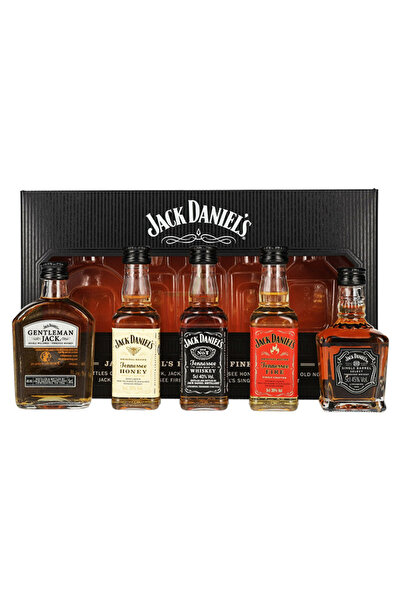 velve Pachet Jack Drink's Family cu 5 sticle Jack Daniel's, negru