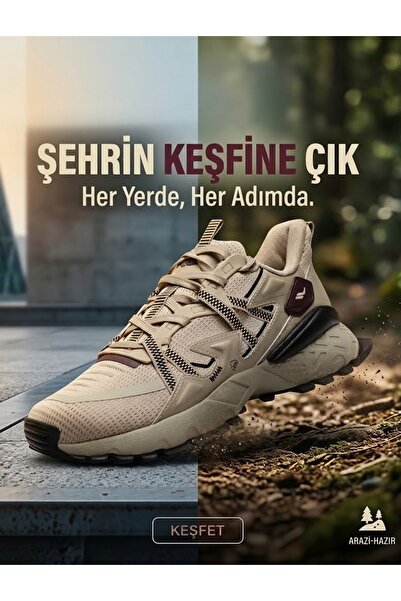 Lescon Pánské sportovní boty pro volný čas / Hnědá béžová / Trail Mercury-5