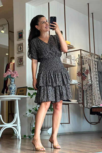 Unique Boutique Brown Floral Patterned Gipeli Dress