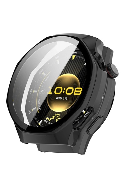 BizonMobile Θήκη με σκληρυμένο γυαλί για Huawei Watch GT6 Pro 46mm, Μαύρο