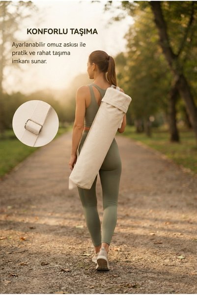 SUNYOGA Yoga Mat Bag 100% Cotton Gabardine Tpe Pilates Mat Carrying Bag with Adjustable Strap