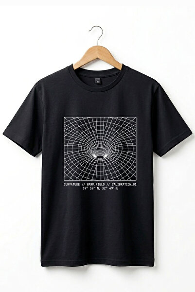 The Baski Unisex Geometric Wormhole Space Printed Y2k Street Wear 100% βαμβακ...