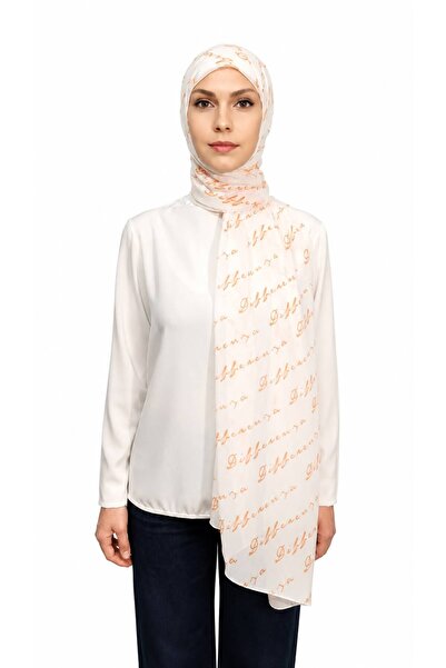 Differenza Logo Shawl - Cream Orange