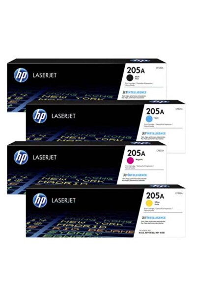 HP 205A Toner Cartridge Set 4 Pack (Black, Cyan, Yellow, Magenta) for M180n, ...