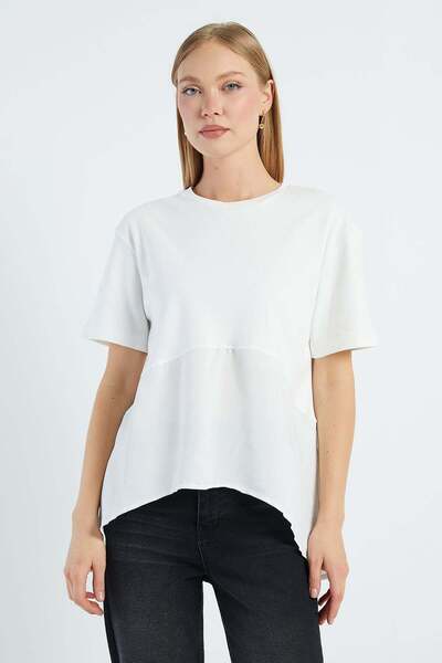 Fulla Moda Basic Long Back Oversize T-Shirt