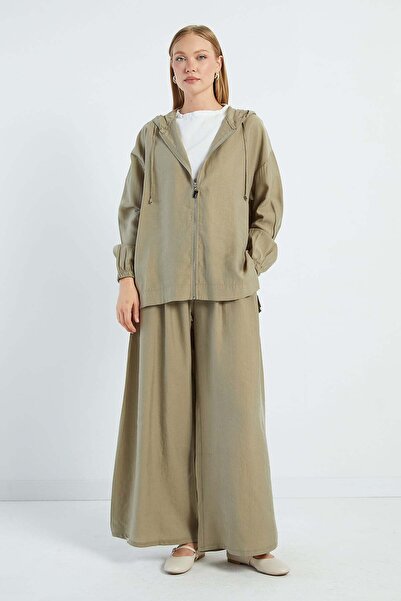 Fulla Moda Zippered Hooded 2-Piece Set