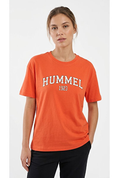 hummel Γυναικείο πορτοκαλί μπλουζάκι με στρογγυλή λαιμόκοψη Sandalo