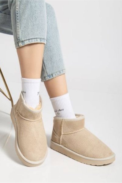 Ornaz Shoes Women'S/Girls' Boots with Fur Inside, Winter Classic Ultra Mini Suede Women's Boots&Booties