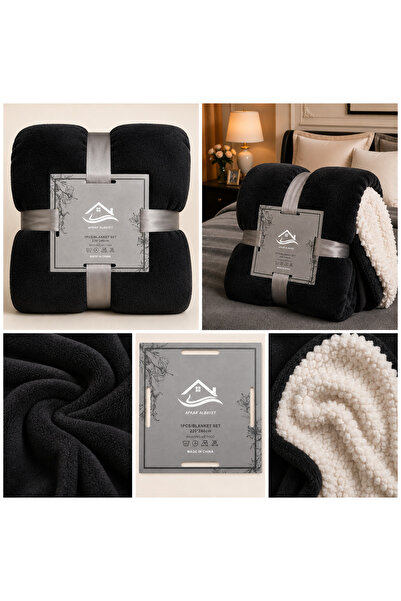 Afkar Albayet Nefir Premium Double-Sided Winter Blanket 220X240 cm |   Velvet...