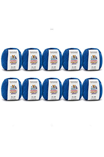 Oxford İplik 10'lu Paket Oxford Baby Cotton Amigurumi Punch 50gr/150m No:220 ...