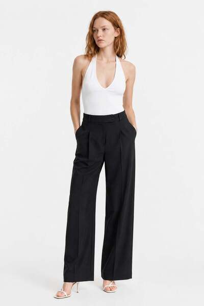 HAKKE Polyviscon Belted Trousers