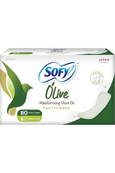 sofy Olive Daily Panty Liner, 155 mm, Regular, Pack of 80 Panty Liners