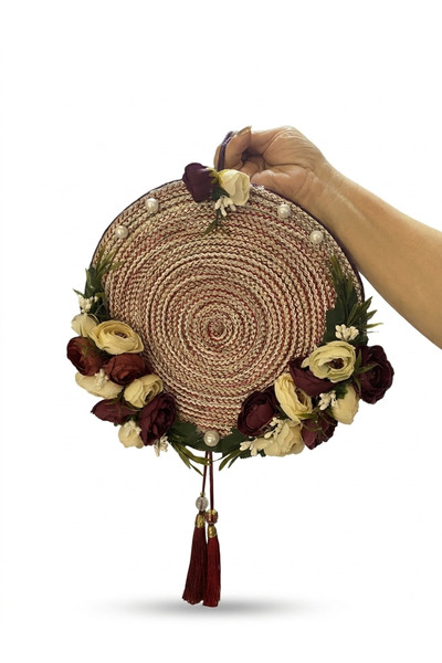 Generic Brand Wicker Jute Look Flower Home Room Decoration Door Ornament Apar...
