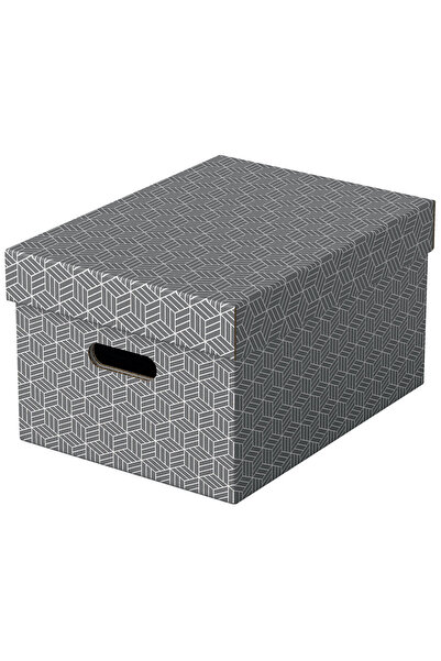 MC Micostore Storage box with lid 36 x 26 x 20cm grey recycled fsc 3/set esselt