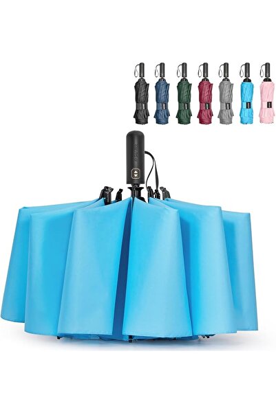 GENERAL Large Compact Golf Umbrella Windproof 10 Ribs Reverse Travel Umbrella...