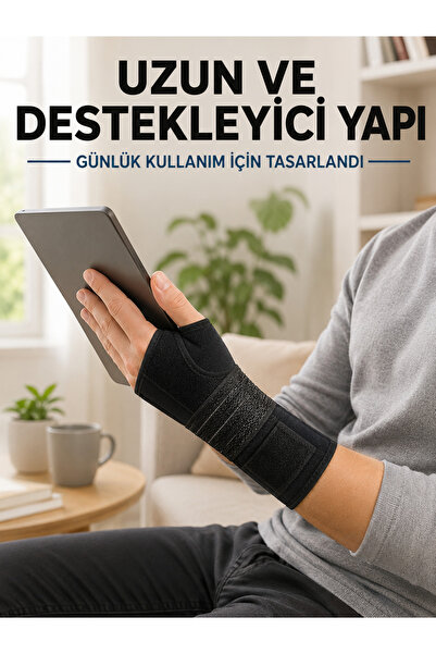 FTA TİCARET Metal Supported Wrist Brace with Adjustable Velcro Wrist Support