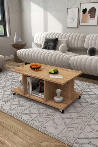 Enda Home Şuşa Tekerlekli Orta Sehpa 86,5 × 50 cm