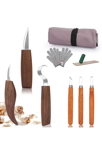 Generic Wood Carving Tools, Wood Carving Knives, 10 in 1 Whittling Wood Carvi...