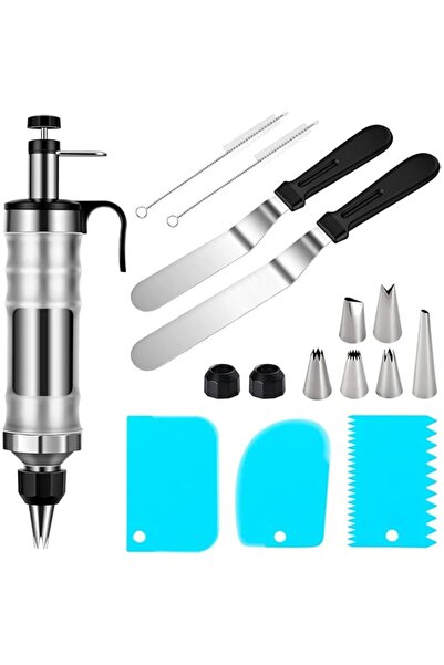Generic Cake Decorating Syringe Set, Cupcake Frosting Filling Injector with 2...
